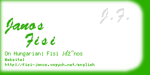 janos fisi business card